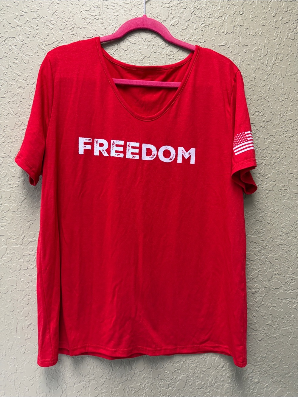Freedom Graphic Short Sleeve Tee XXL- Red Charlie Kirk